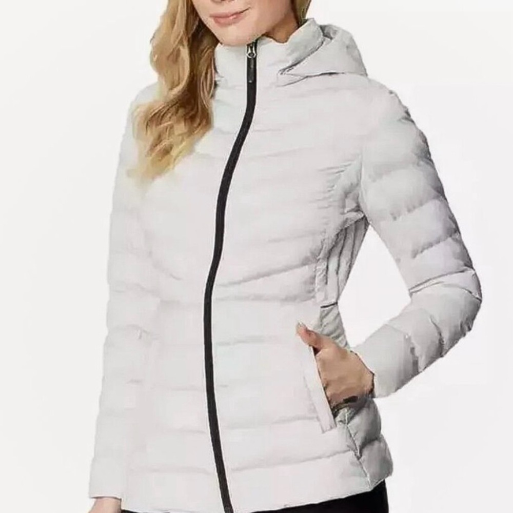 32° Degrees White Cream Hooded 4-Way Stretch Jacket Extra Large XL